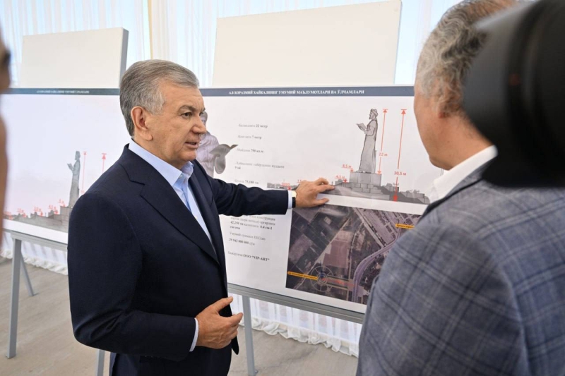 Городок будущего возводится в Ургенче: президент ознакомился с ходом строительства — фото