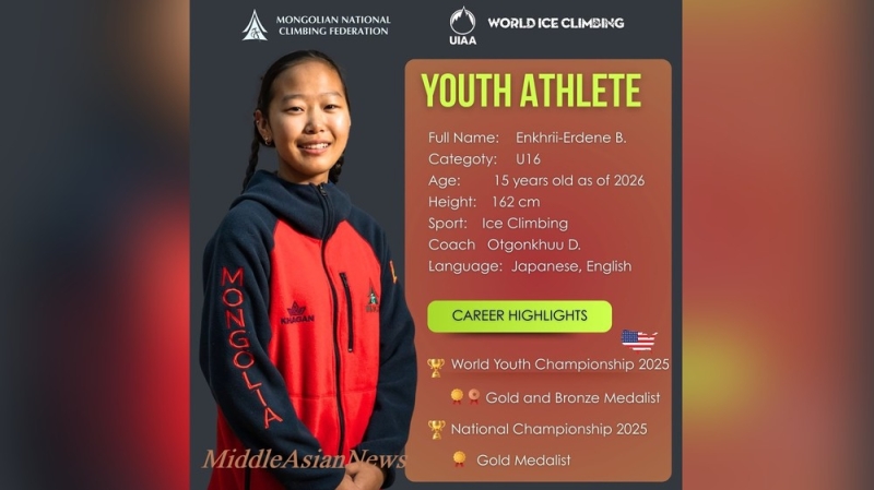 Монгольские девушки завоевали золотую и бронзовую медали на чемпионате мира по ледолазанию UIAA